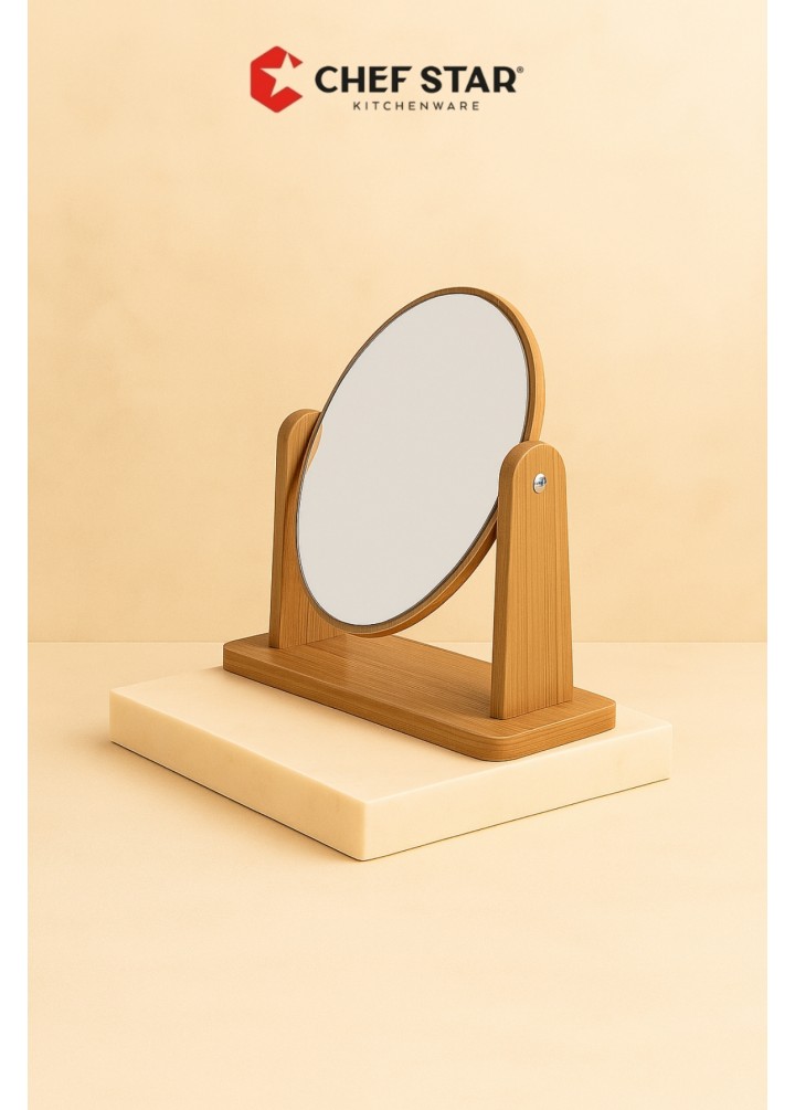 AHŞAP ÇERÇEVELİ STANDLI OVAL AYNA